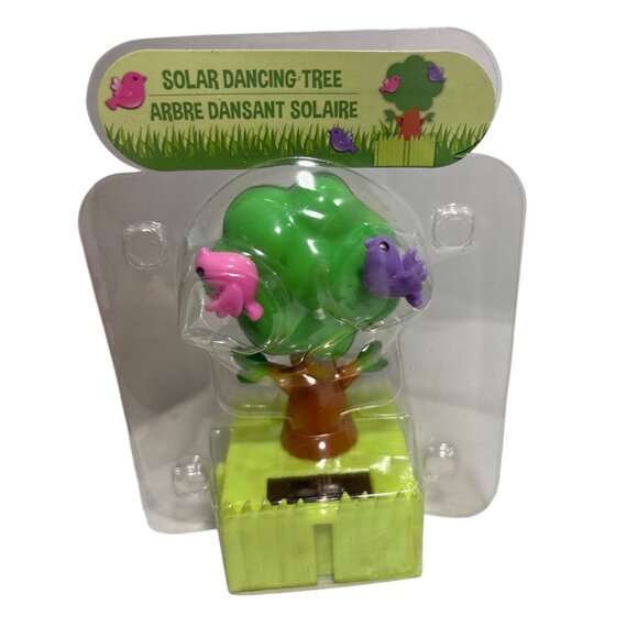Solar Dancing Tree Sun Powered Motion Toy With Birds 4 Inches Tall Greenbrier - Picture 1 of 5